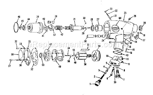 Unit Parts Diagram and Parts List for 75618825  Craftsman Wrench