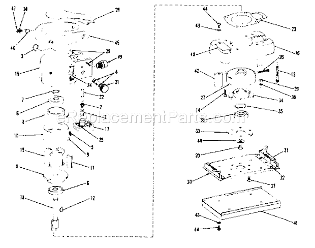 Unit Parts Diagram and Parts List for 75618827  Craftsman Orbital or Palm Sander