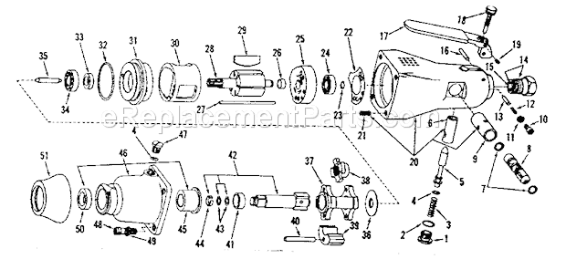 Unit Parts Diagram and Parts List for 75618840  Craftsman Wrench