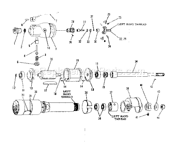 Unit Parts Diagram and Parts List for 75618865  Craftsman Grinder