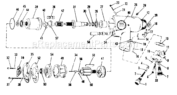 Unit Parts Diagram and Parts List for 75618883  Craftsman Wrench