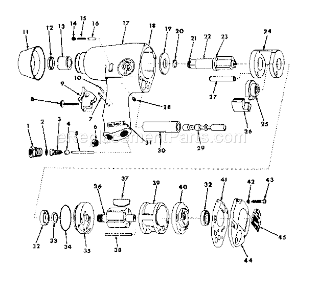 Unit Parts Diagram and Parts List for 756188900  Craftsman Wrench