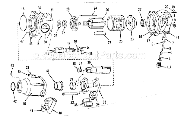 Unit Parts Diagram and Parts List for 75618963-1  Craftsman Wrench