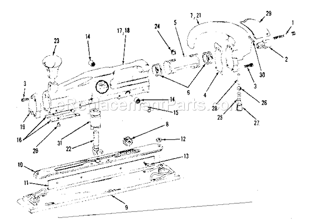 Unit Parts Diagram and Parts List for 75618967  Craftsman Sander Polisher