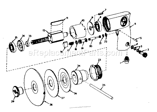 Unit Parts Diagram and Parts List for 75618969  Craftsman Sander Polisher
