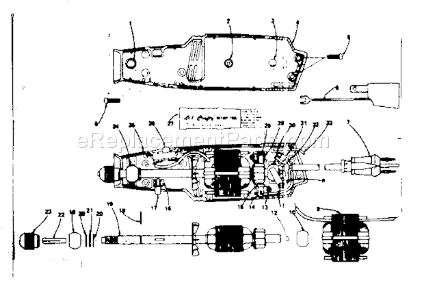 Unit Parts Diagram and Parts List for 75825160  Craftsman Multi-Tool