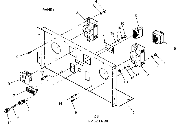Panel Diagram and Parts List for 580321880  Craftsman Engine
