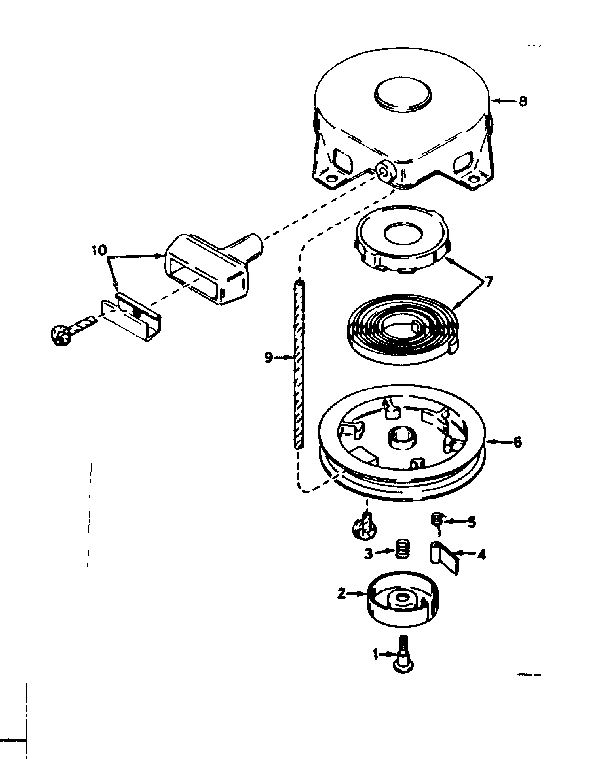 Rewind Starter No. 590420 Diagram and Parts List for 143171022  Craftsman Engine