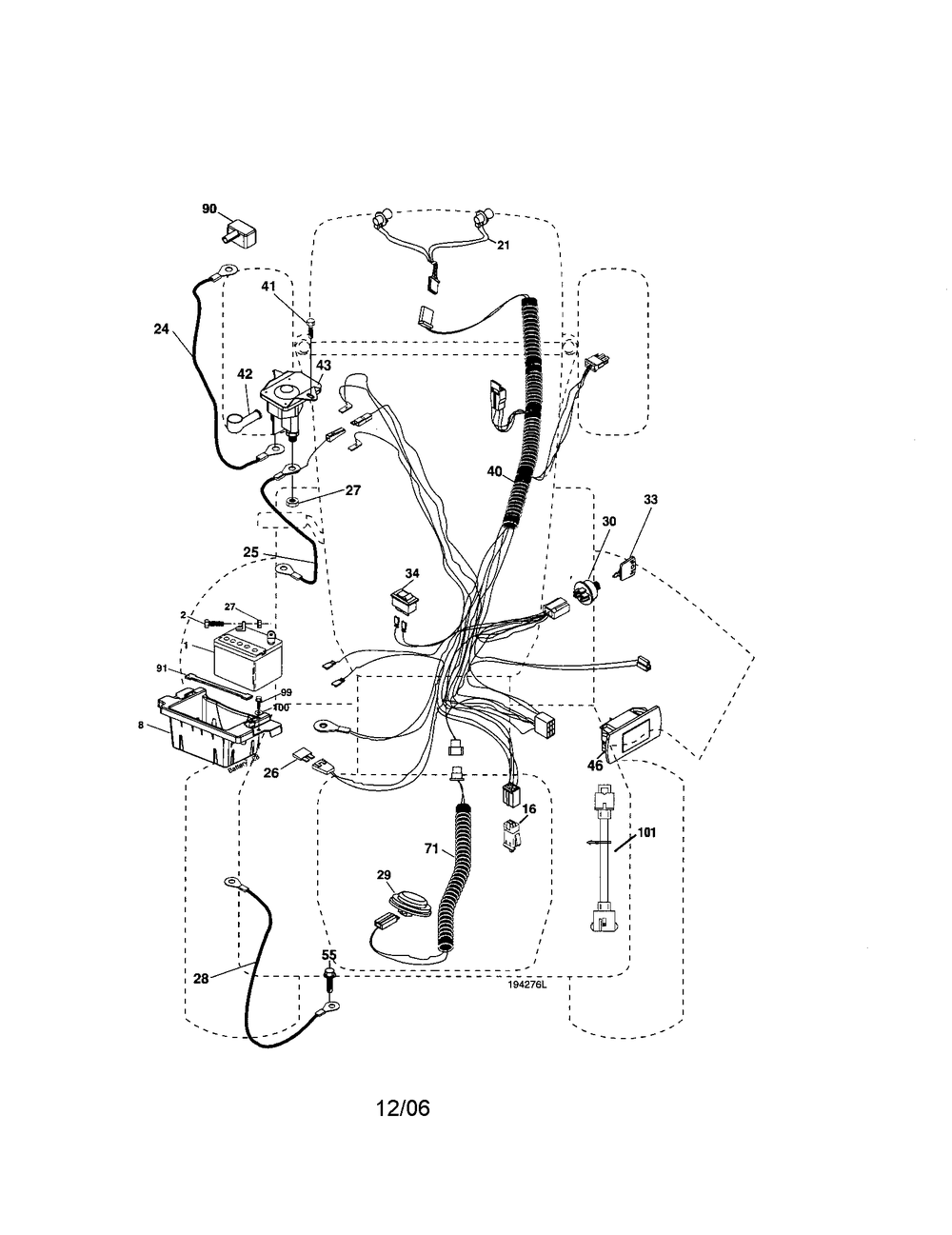 Diagram Diagram and Parts List for 917287261 Type 0 Craftsman Lawn Tractor