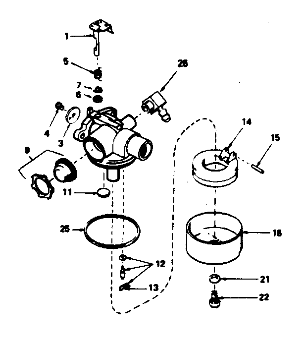 Carburetor No. 632389 Diagram and Parts List for 143384252  Craftsman Engine
