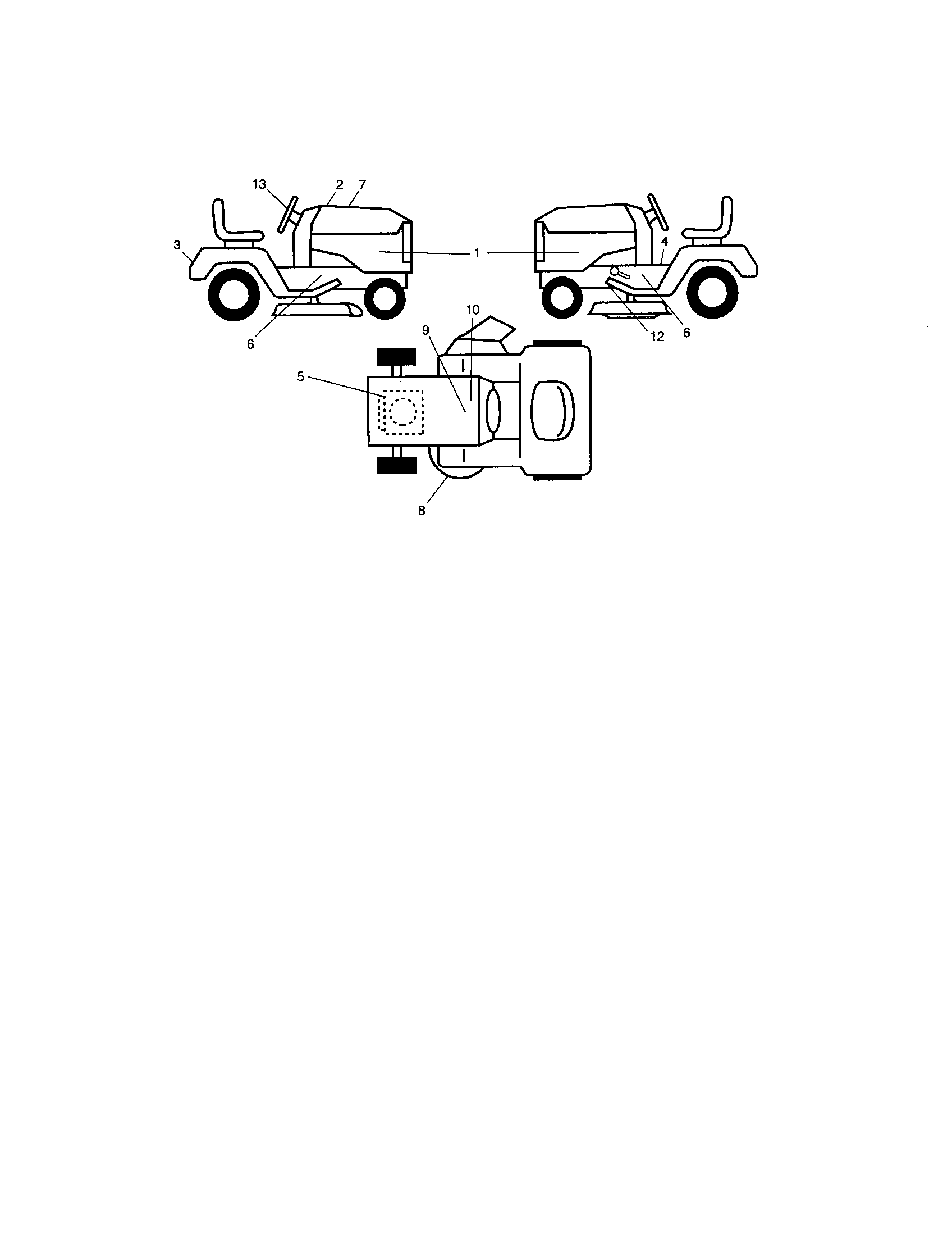 Decals Diagram and Parts List for 917276632  Craftsman Lawn Tractor