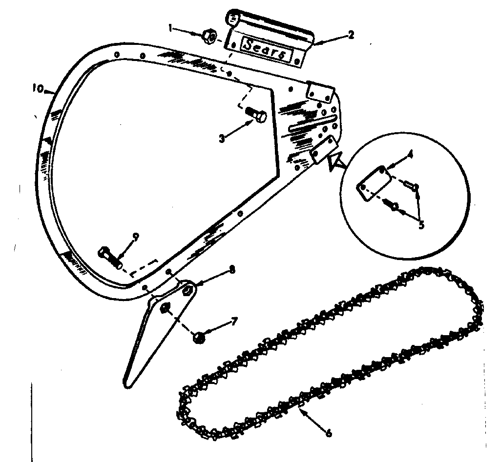Assessory Equipment Diagram and Parts List for 917352133  Craftsman Chainsaw