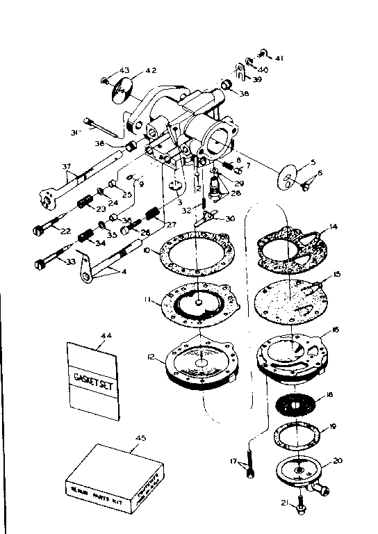 Carburetor Hl73a Diagram and Parts List for 91760015  Craftsman Chainsaw