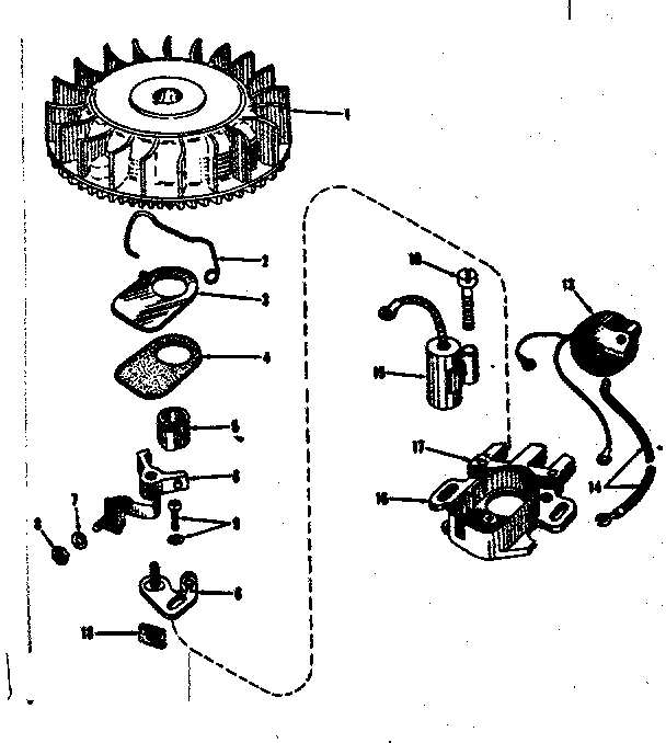 Magneto (phelon F-3220-m3) Diagram and Parts List for 143102120  Craftsman Engine