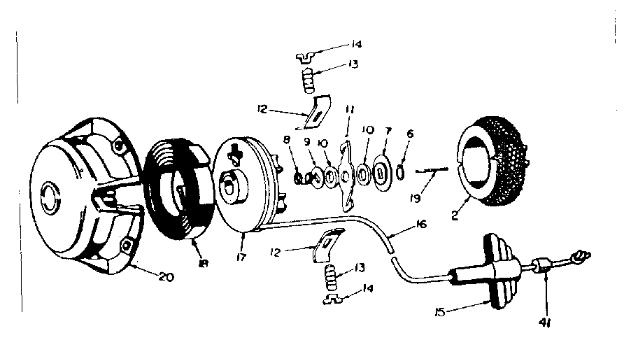 Rewind Starter #590292 Diagram and Parts List for 91760010  Craftsman Chainsaw