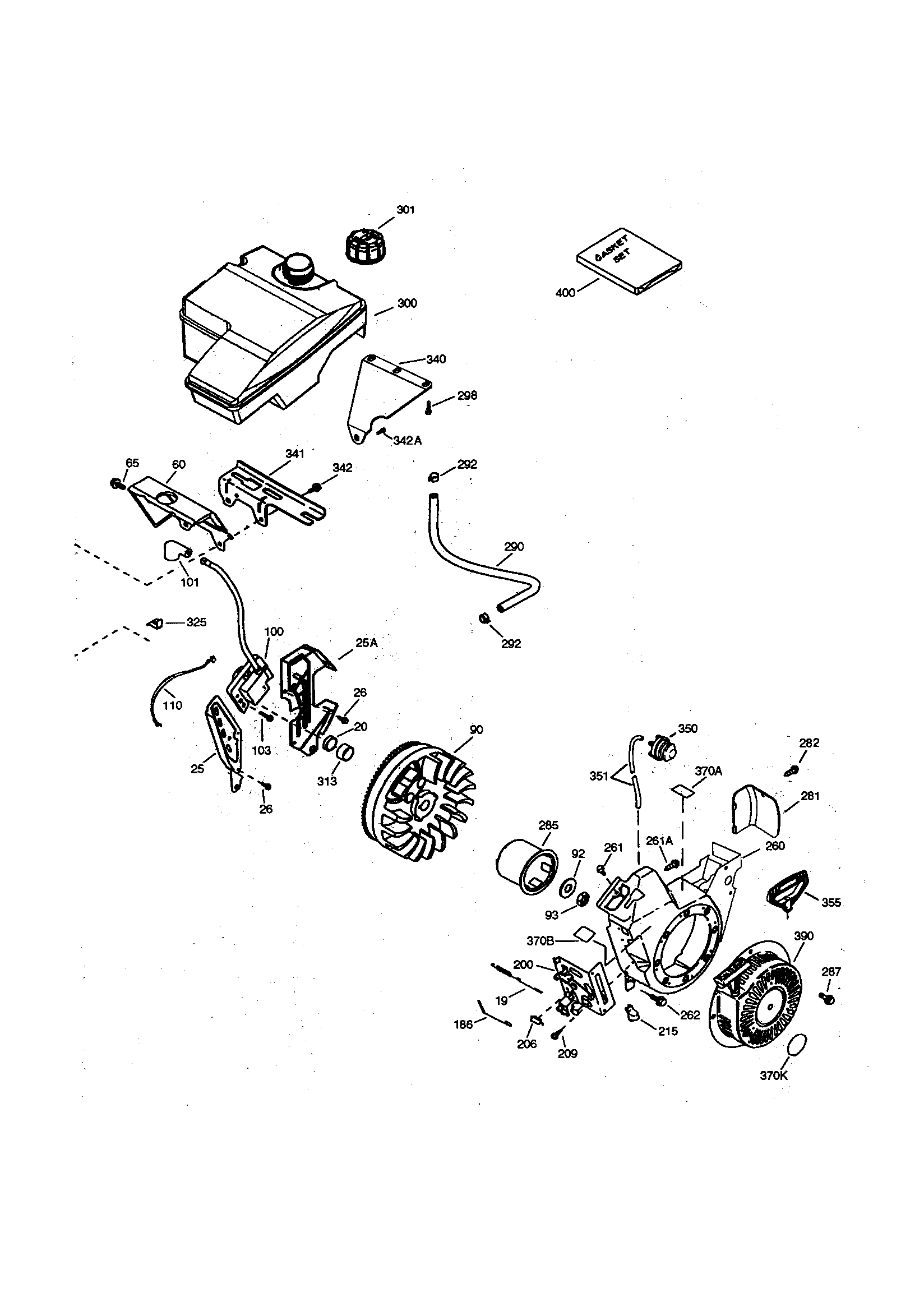 Starter Assembly Diagram and Parts List for 143996501  Craftsman Engine