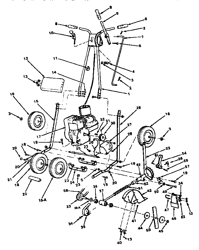 Edger And Trimmer Illustration Diagram and Parts List for 79655  Craftsman Trimmer
