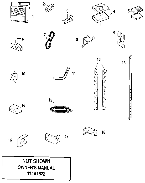 Installation Diagram and Parts List for 13953998SRT  Craftsman Garage Door Opener