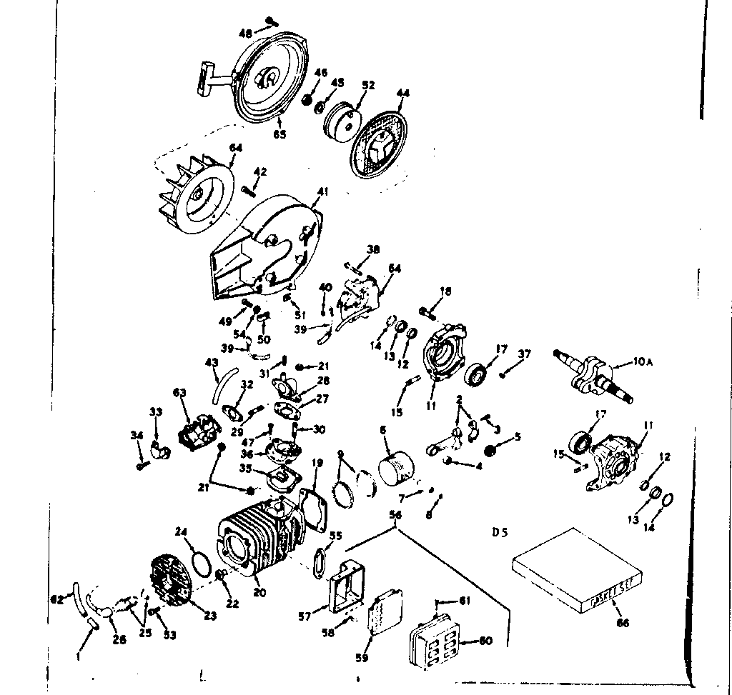Sears Chain Saw Diagram and Parts List for 91762811  Craftsman Chainsaw