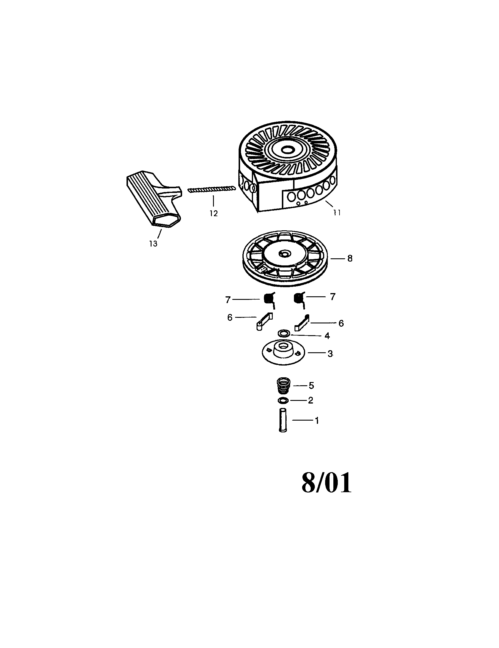 4-cycle Engine Diagram and Parts List for 143016736  Craftsman Engine