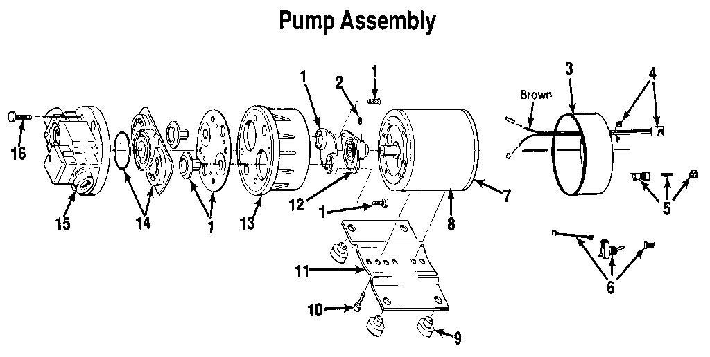 Pump Assembly Diagram and Parts List for 471261350  Craftsman Pressure Washer