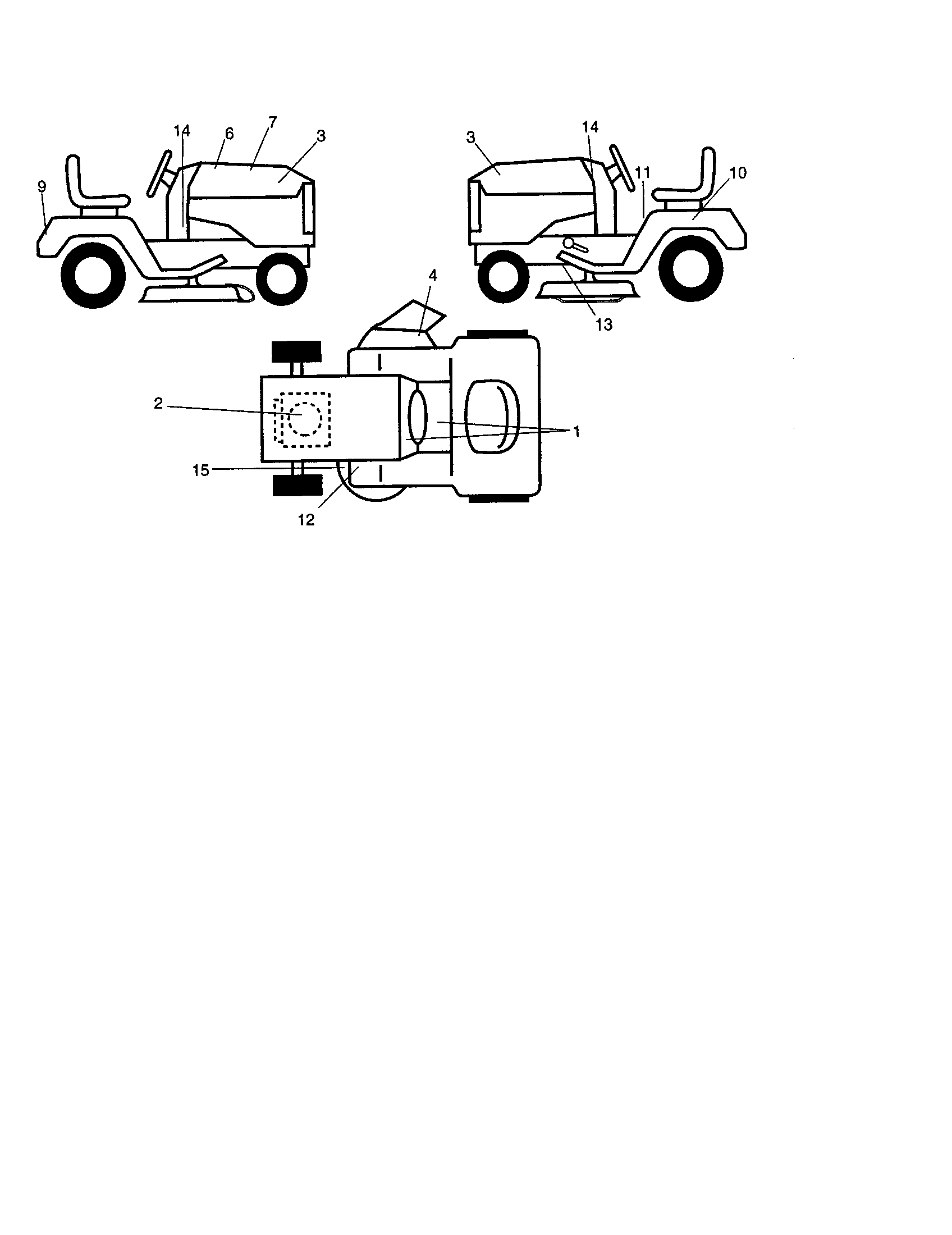 Decals Diagram and Parts List for 917272353  Craftsman Lawn Tractor