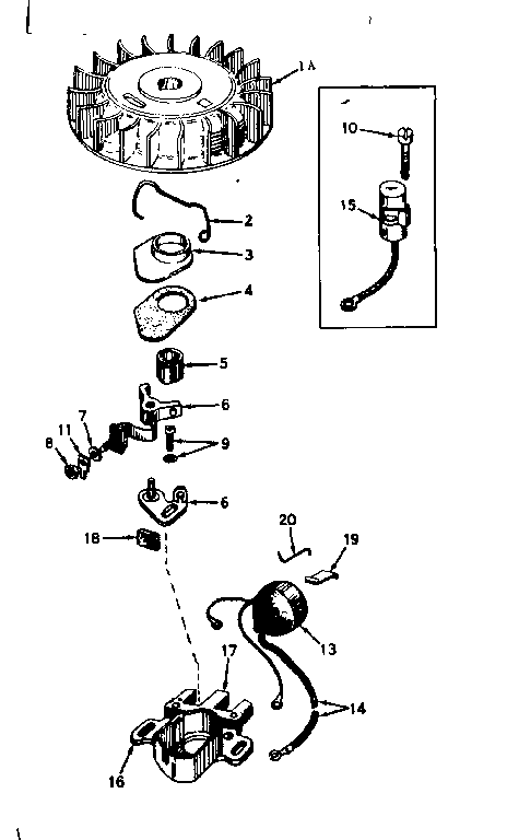 Magneto No. 610689 Diagram and Parts List for 143556012  Craftsman Engine