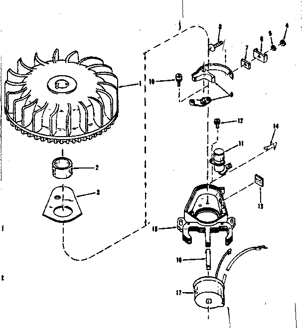 Magneto (wico Fw-2617) Diagram and Parts List for 143101011  Craftsman Engine