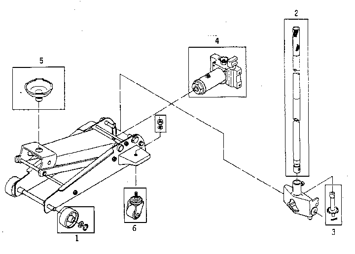 Unit Diagram and Parts List for 21412000  Craftsman Jack