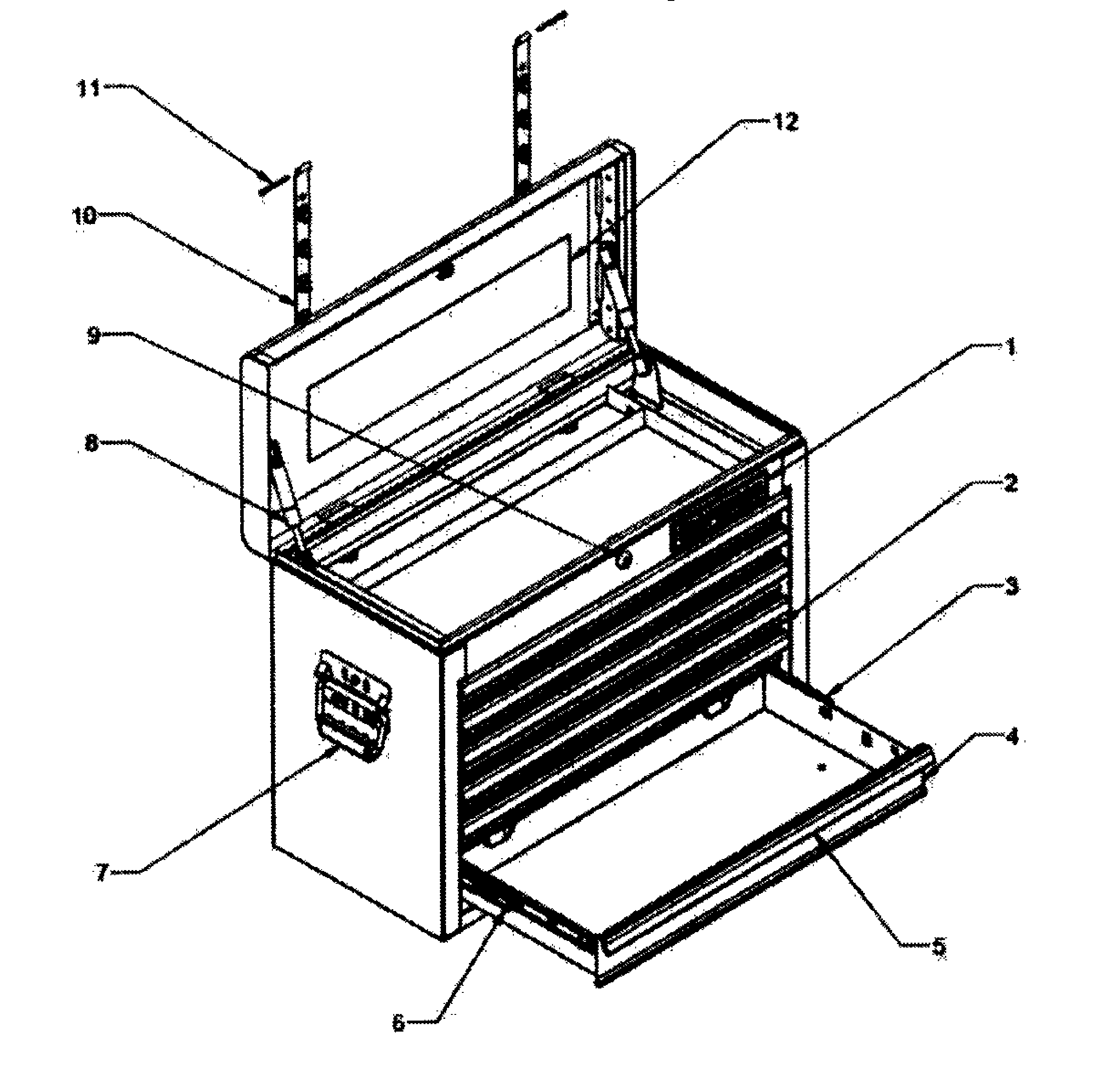 Tool Chest Diagram and Parts List for 706183920  Craftsman Tool Stand & Cart