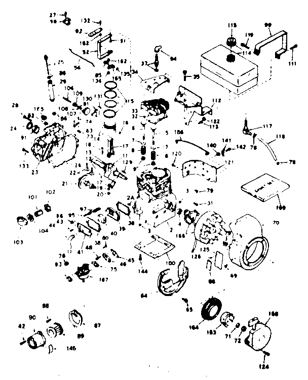 Unit Parts Diagram and Parts List for 143635052  Craftsman Engine
