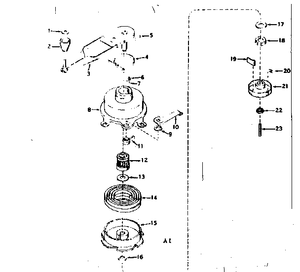 No-pull Starter Diagram and Parts List for 143131102  Craftsman Engine