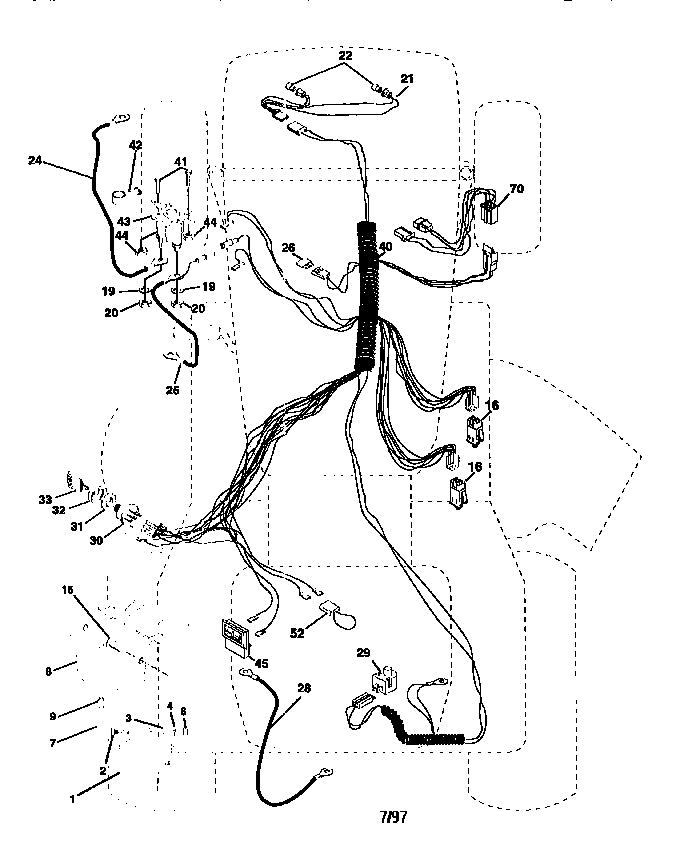 Electrical Diagram and Parts List for 917258473  Craftsman Lawn Tractor