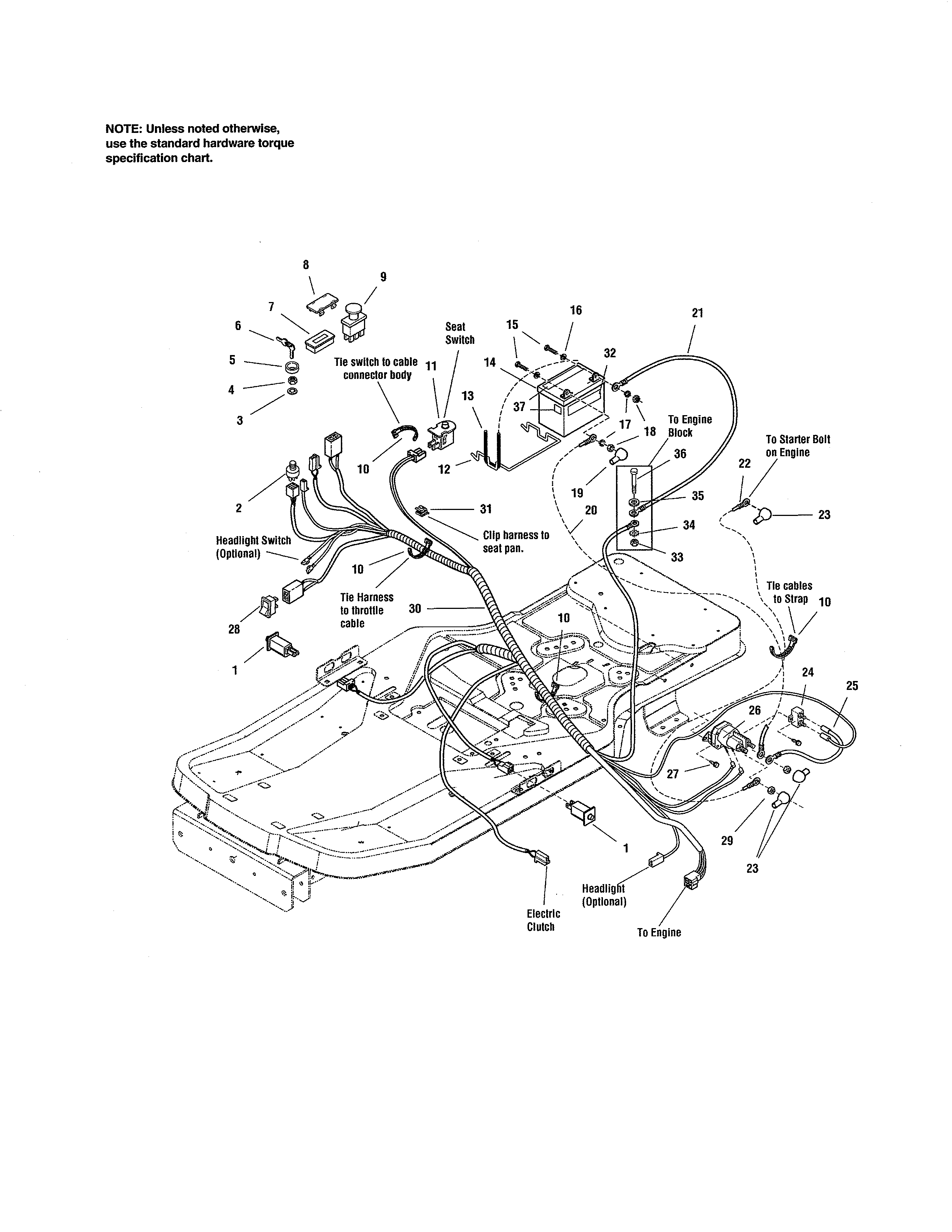 Electrical Diagram and Parts List for 107287900  Craftsman Engine