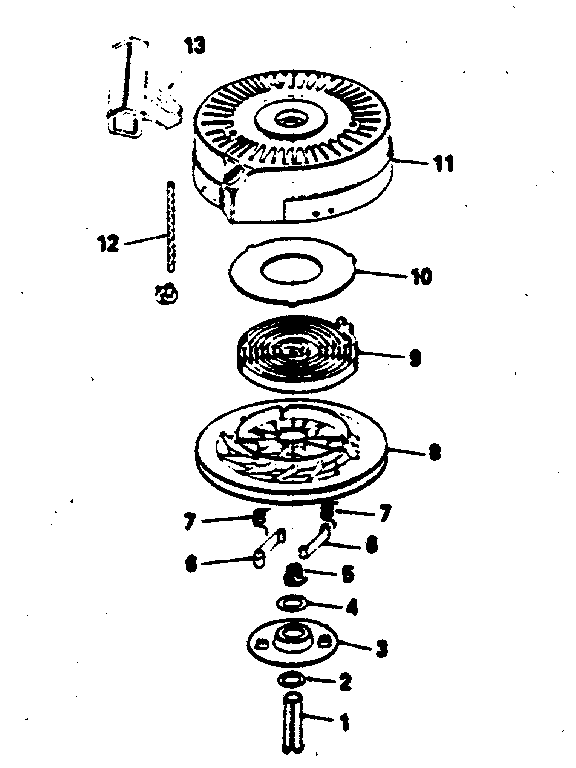 Rewind Starter No. 590621 Diagram and Parts List for 143375022  Craftsman Engine