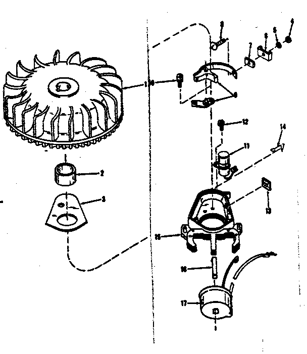Magneto (wico Fw-2640) Diagram and Parts List for 143102100  Craftsman Engine