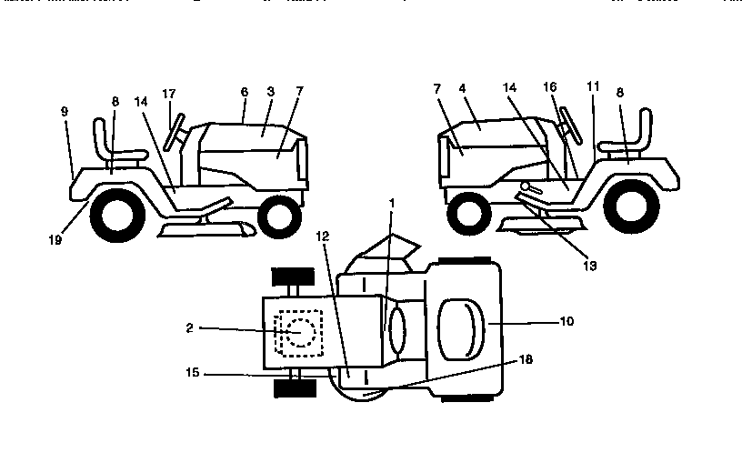 Decals Diagram and Parts List for 917270620  Craftsman Lawn Tractor