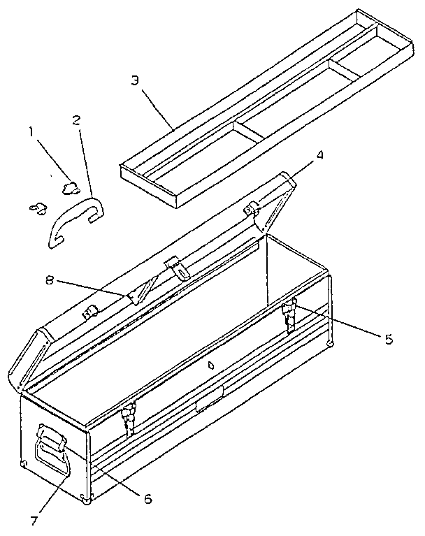 Unit Parts Diagram and Parts List for 65160  Craftsman Tool Stand & Cart