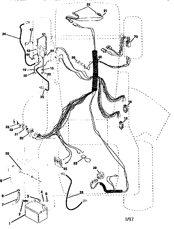 Electrical Diagram and Parts List for 917258080  Craftsman Lawn Tractor
