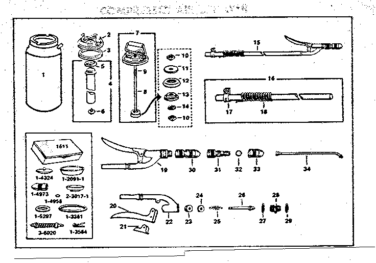 Compressed Air Sprayer Diagram and Parts List for 78615550  Craftsman Sprayer