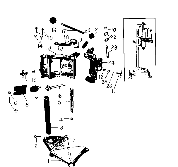 Unit Parts Diagram and Parts List for 33525980  Craftsman Electric Drill