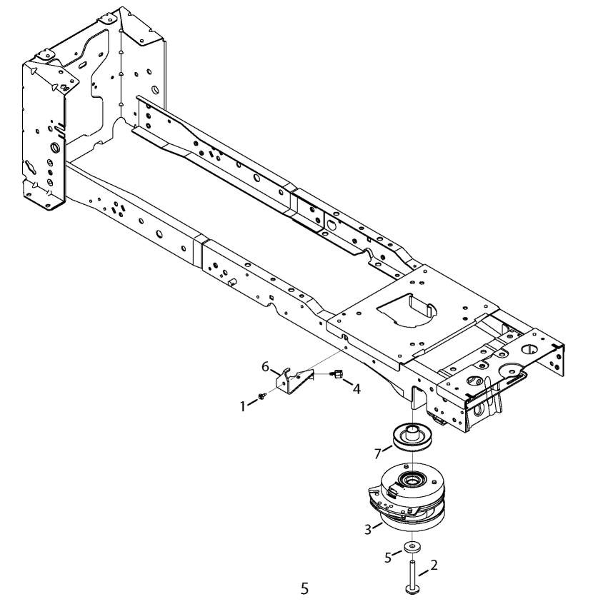 PG 5-PULLEY Diagram and Parts List for 247204470 Type 0 Craftsman Lawn Mower