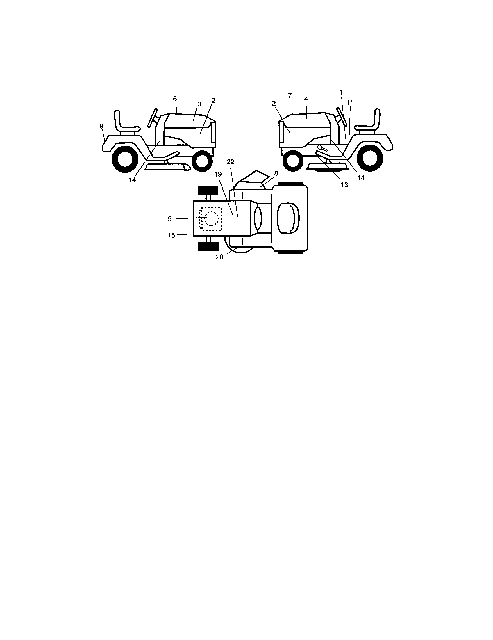 Decals Diagram and Parts List for 917273520  Craftsman Lawn Tractor