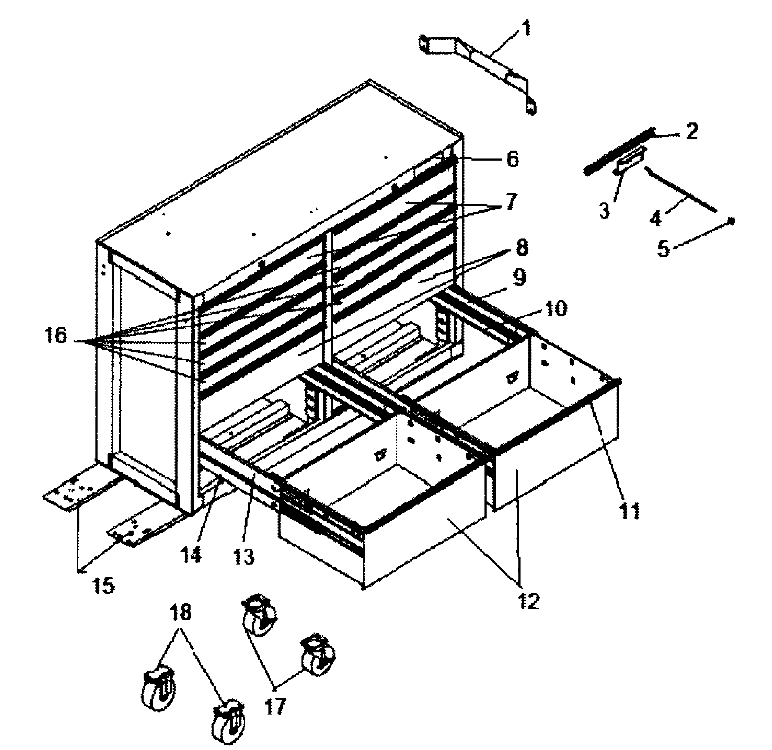Main Assy Diagram and Parts List for 706586300  Craftsman Tool Stand & Cart