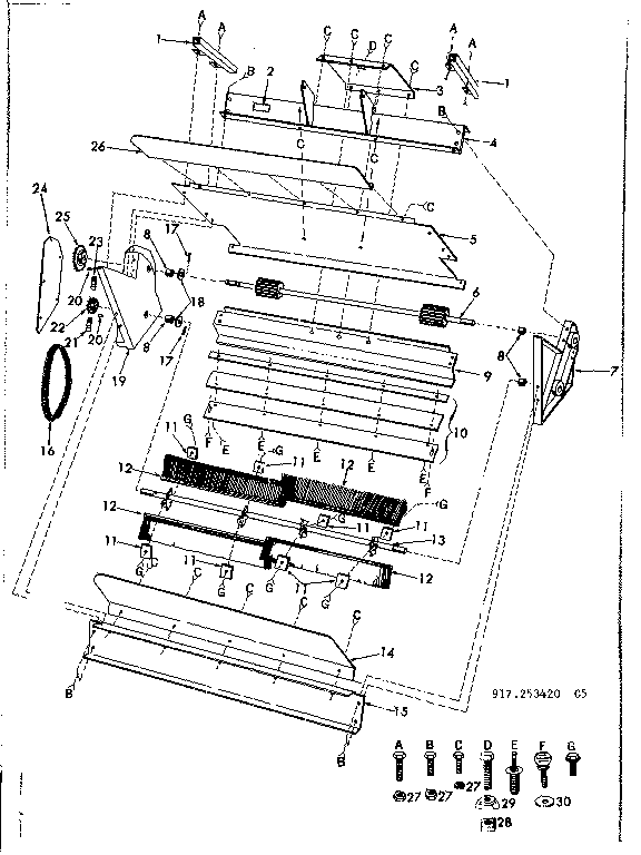 Weldement Diagram and Parts List for 917253420  Craftsman Lawn Tractor