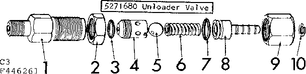 Unloader Valve Diagram and Parts List for 471446261  Craftsman Pressure Washer