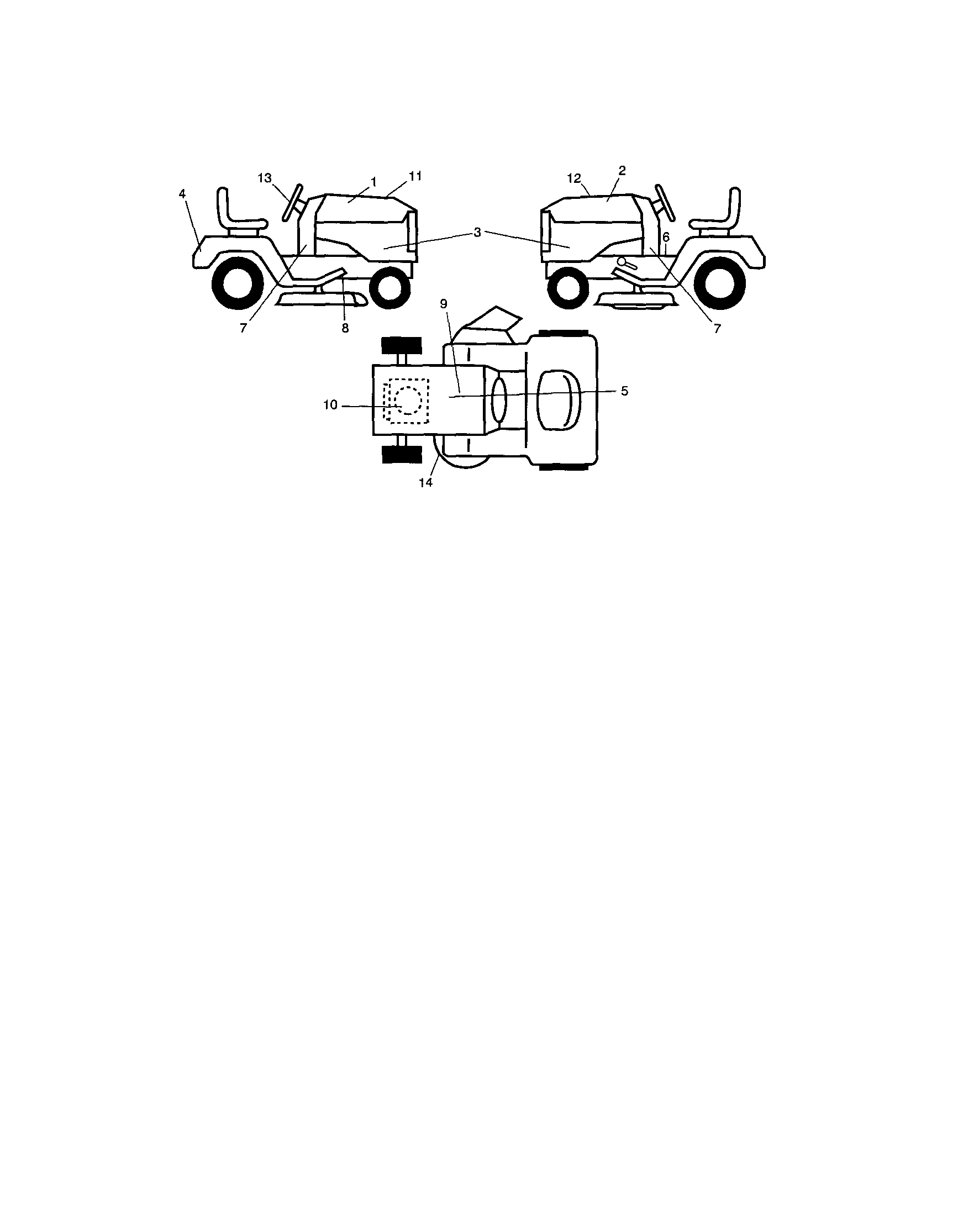 Decals Diagram and Parts List for 917286260  Craftsman Lawn Tractor