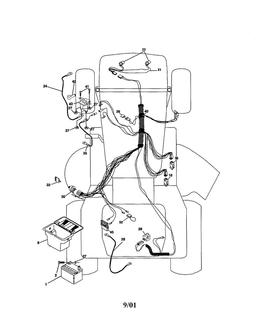 Diagram Diagram and Parts List for 917271635 Type 0 Craftsman Lawn Tractor