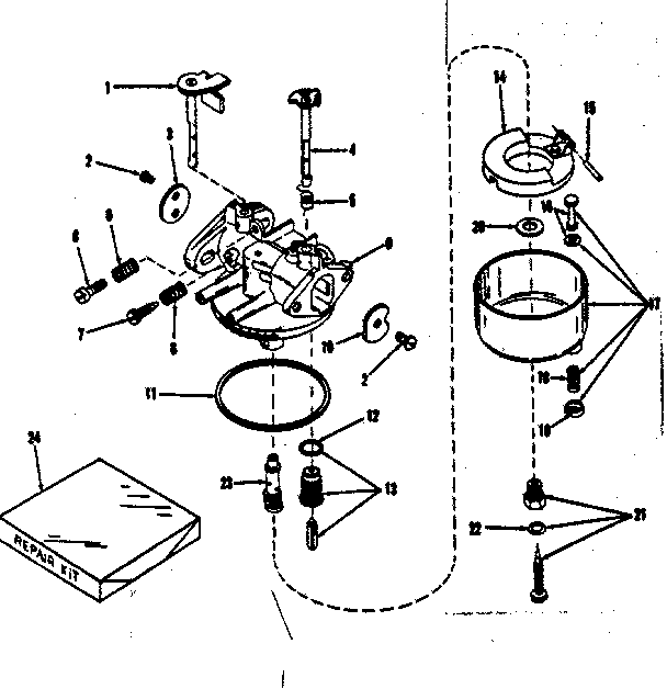 Starter No. 29224 Diagram and Parts List for 14315301  Craftsman Engine