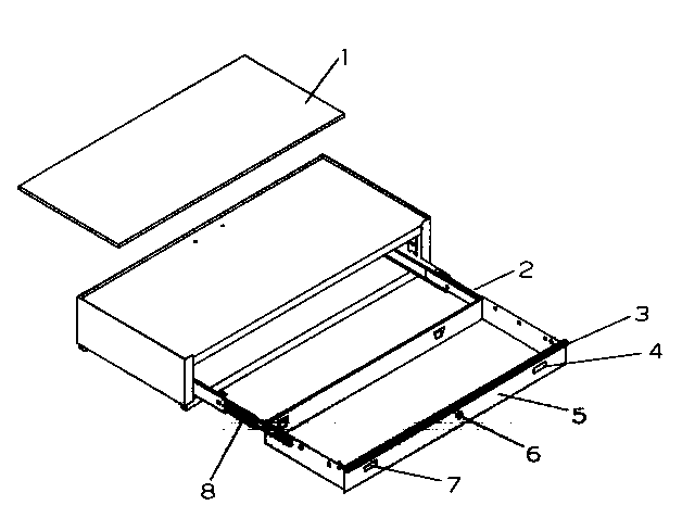 Drawer Diagram and Parts List for 706597042  Craftsman Tool Stand & Cart